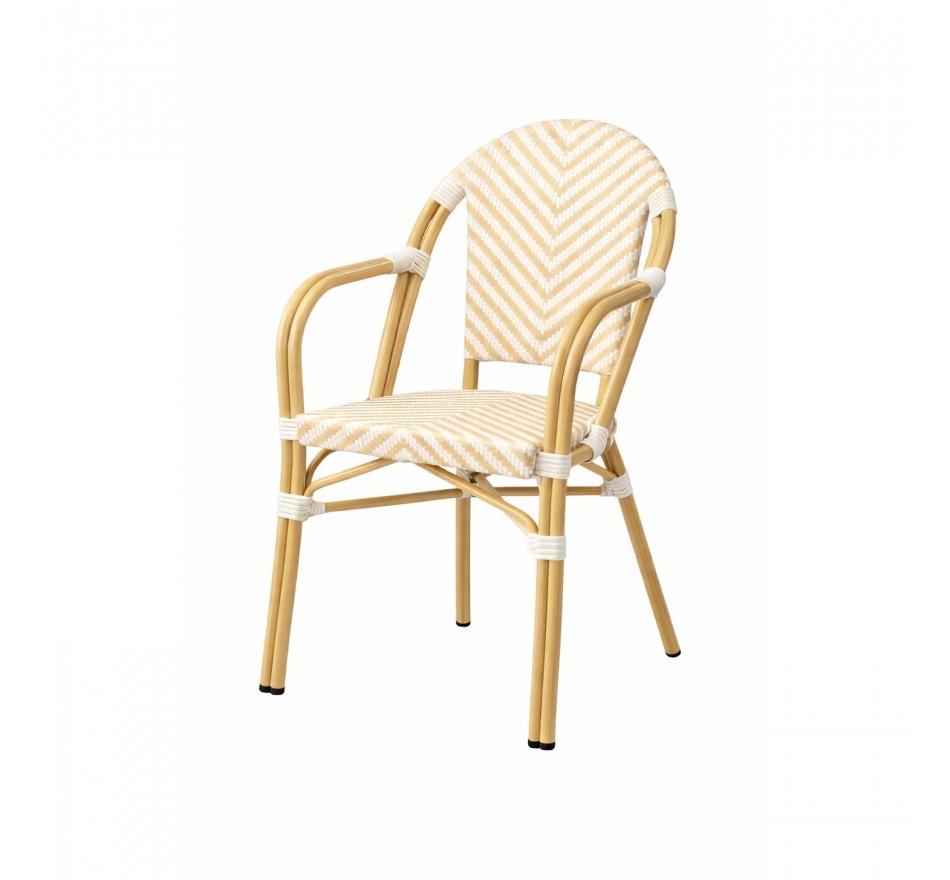 Outdoor Chair with armrests Montmartre beige Kare Design