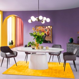 Tapis en viscose jaune - Cosy - Kare Design