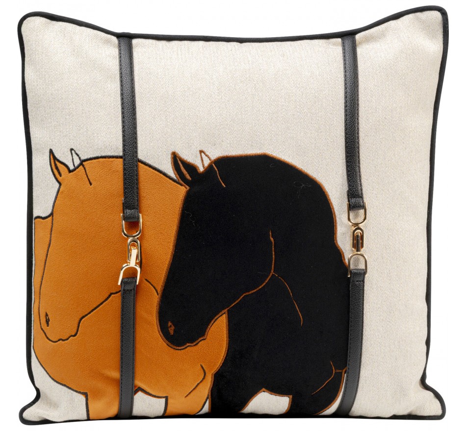 Cushion duo horse orange Kare Design