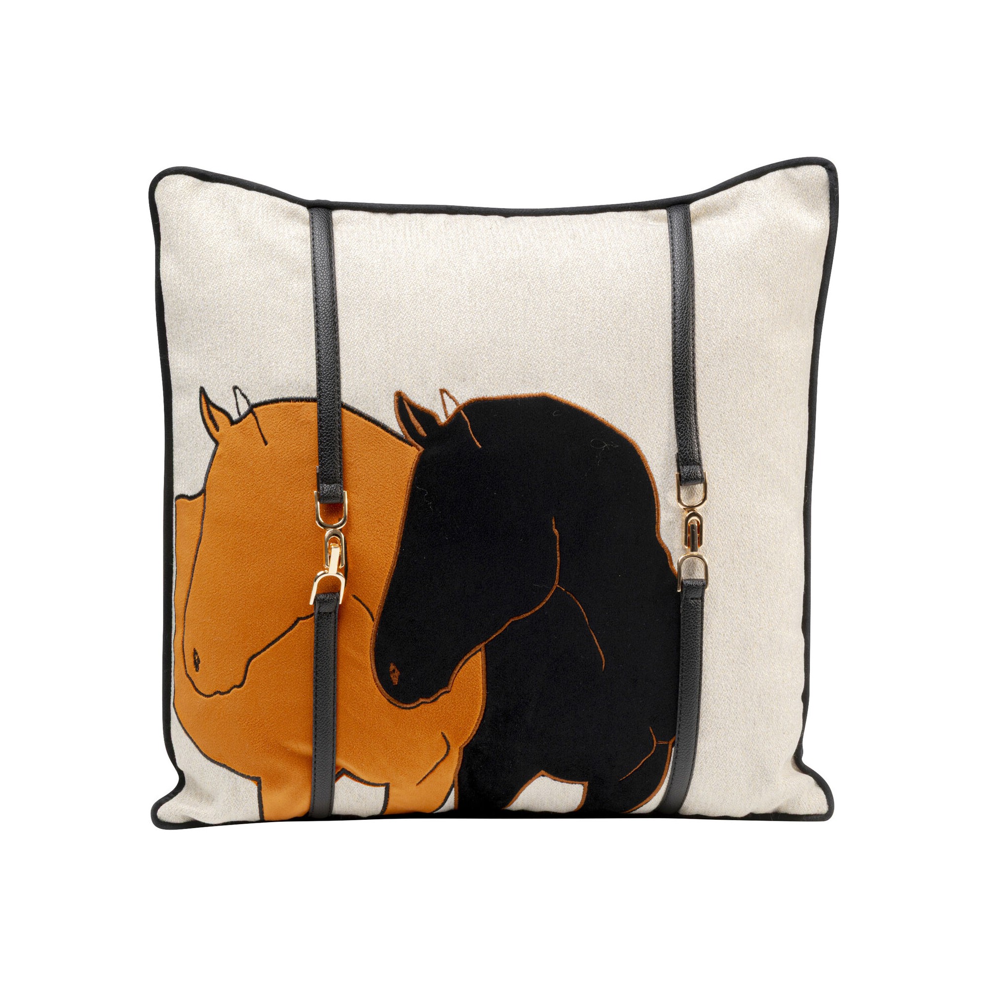 Coussin Horse Date orange 45x45cm