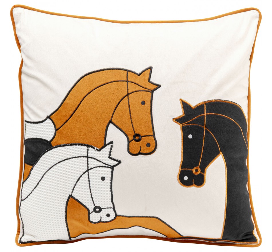 Coussin trio chevaux Kare Design