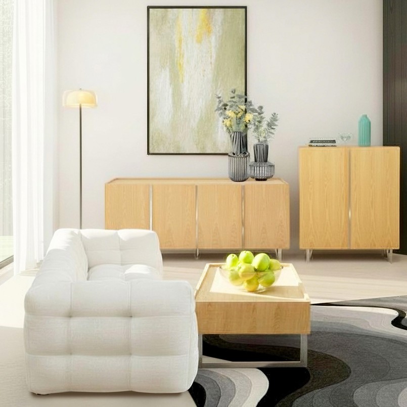 Lampadaire en verre et acier - Shield - Kare Design