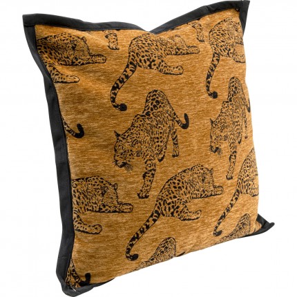 Coussin marron léopards Kare Design