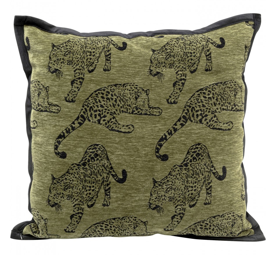 Kussen groen luipaarden Kare Design