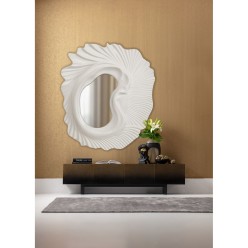 Miroir mural Orecchio blanc 162x146cm