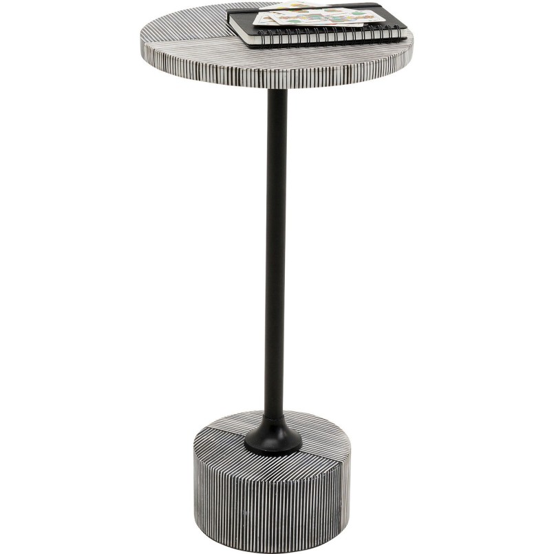 Table d appoint Domero double Noir Ø25cm