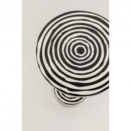 Side Table Domero Swirl Ø25cm black Kare Design
