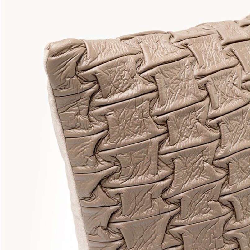 Coussin en simili gris texturé - Posy - Kare Design