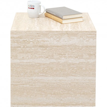 Bijzettafel Travertino 45x45cm Kare Design