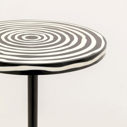 Side Table Domero Swirl Ø25cm black Kare Design