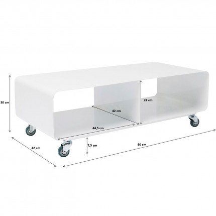 Meuble TV Lounge à roulettes taupe Kare Design