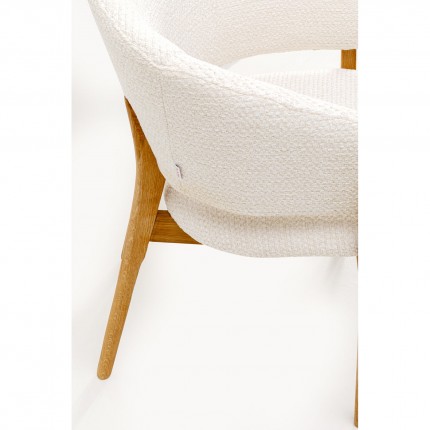 Chair with armrests August cream Kare Design