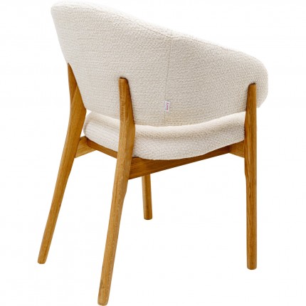 Chair with armrests August cream Kare Design