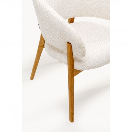 Chair with armrests August cream Kare Design