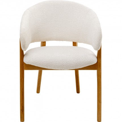 Chair with armrests August cream Kare Design