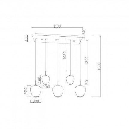 Suspension Sphere 5 bleue Kare Design