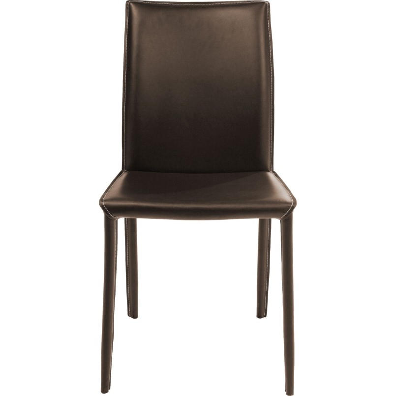 Brown leather chair - Milano - Kare Design