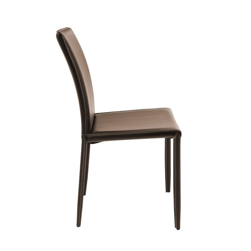 Brown leather chair - Milano - Kare Design