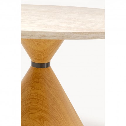 Eettafel Cono Travertino Ø120cm eik Kare Design