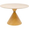 Table Cono Travertin chêne Ø120cm