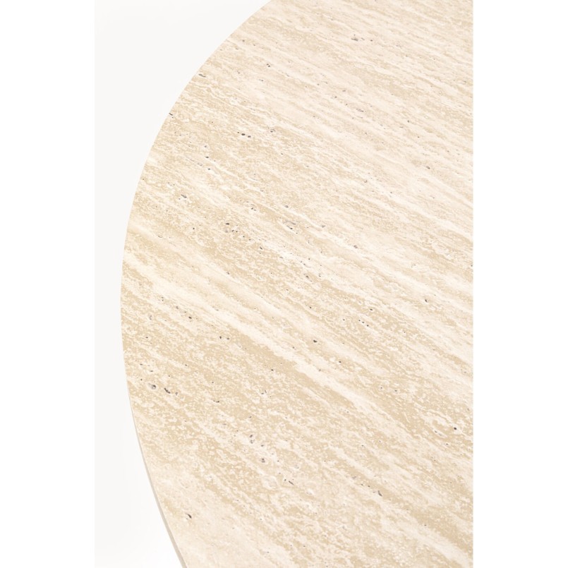 Table Cono Travertin chêne Ø120cm