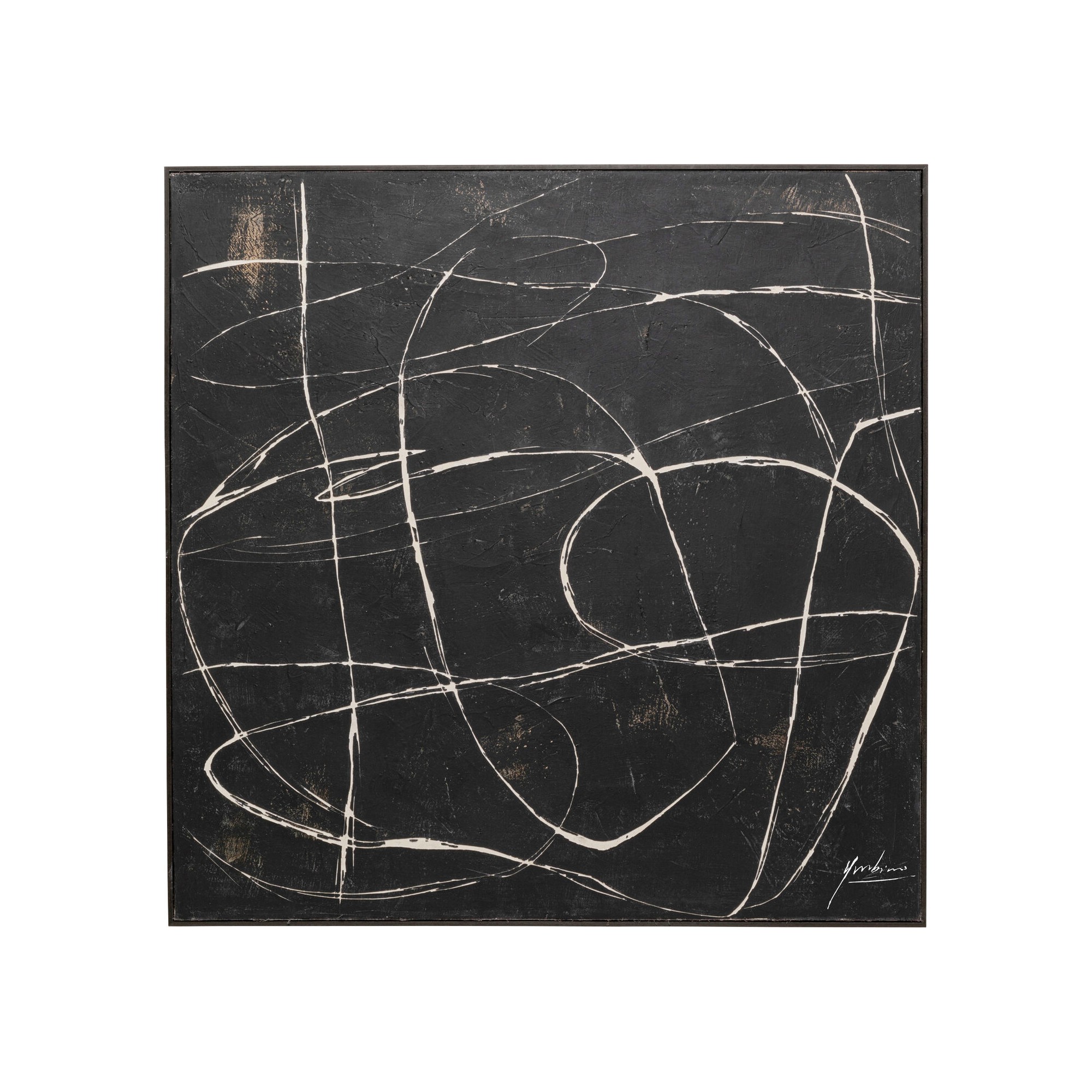 Tableau sur toile Sketch noir 120x120cm