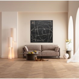 Tableau sur toile Sketch noir 120x120cm