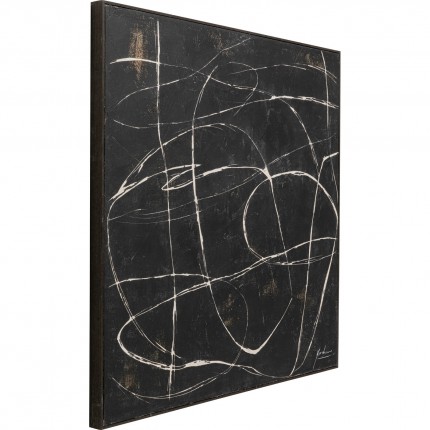 Tableau Sketch 120x120cm noir Kare Design