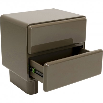 Nightstand Eliano 2 drawers khaki Kare Design