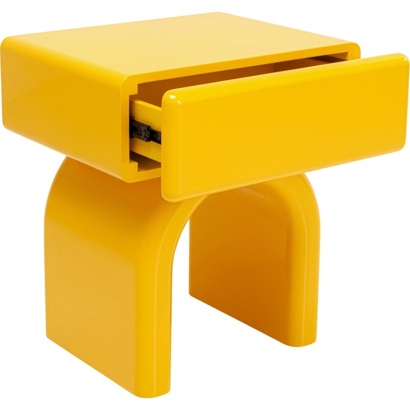 Petite commode Eliano jaune 57x50cm