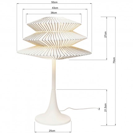 Tafellamp Facile Tre 71cm Kare Design