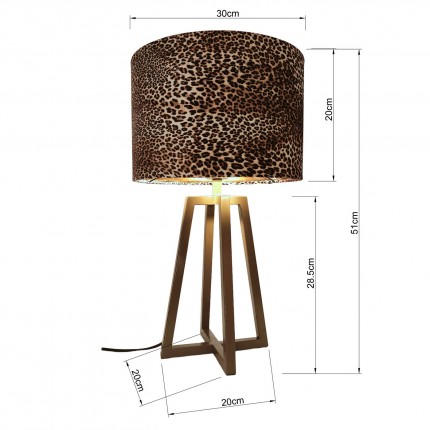 Lampe Wildlife 51cm Kare Design