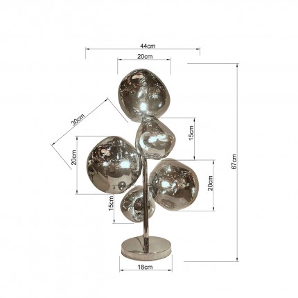 Lampe Burbuja 65cm chromée Kare Design