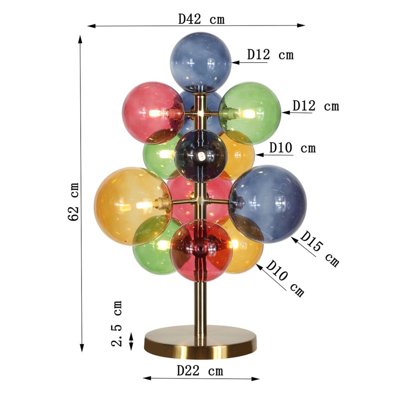 Tafellamp Scala Balls veelkleurig Kare Design