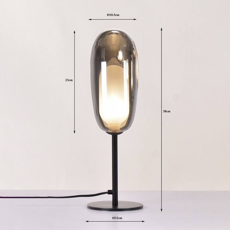 Lampe en acier noir et verre - Columbo - Kare Design