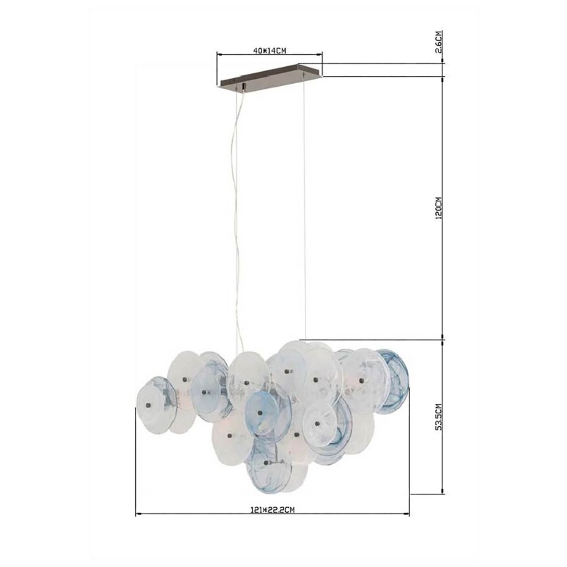 Suspension en verre - Aquamarine - Kare Design