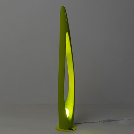 Vloerlamp Flow Flame 132cm groen Kare Design