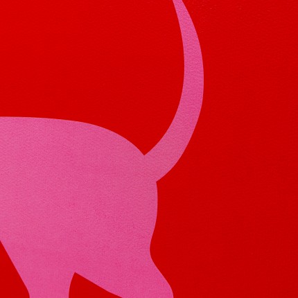Schilderij teckel rood en roze (2/Set) Kare Design