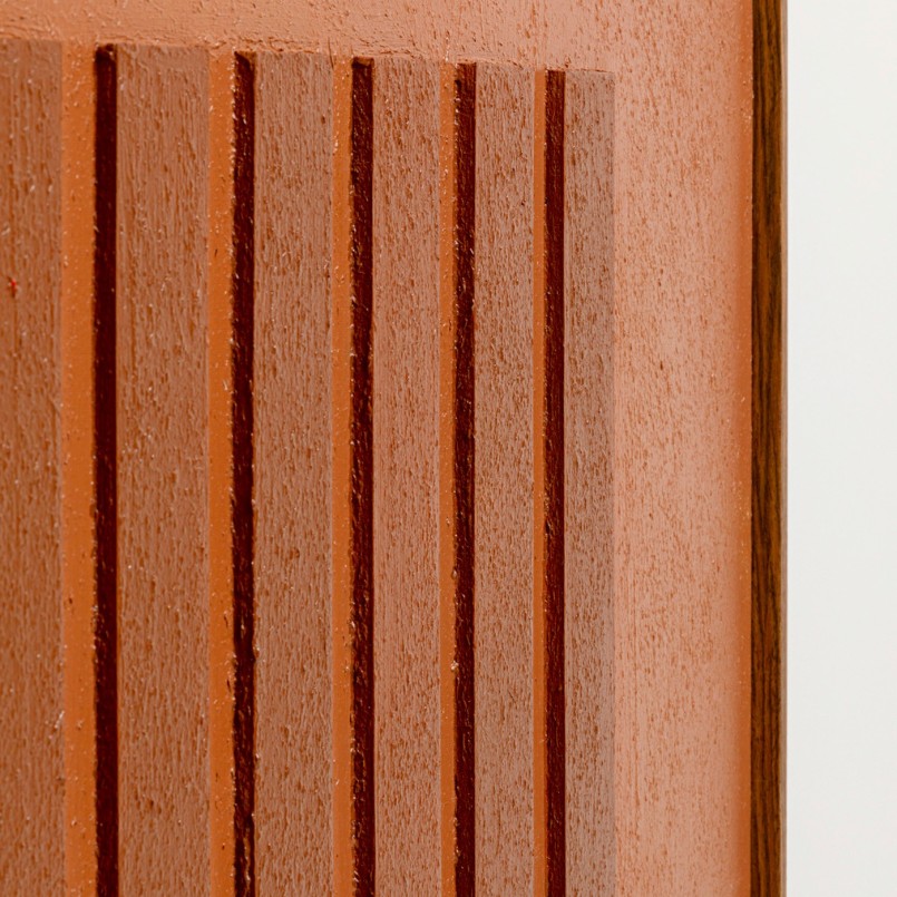 Toile encadrée marron éléments en relief - Art Row - Kare Design