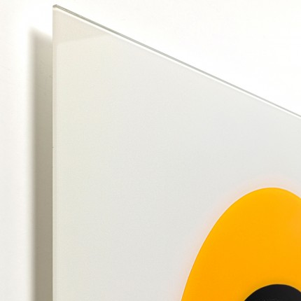 Tableaux en verre femmes rétro jaune et rouge set de 2 Kare Design