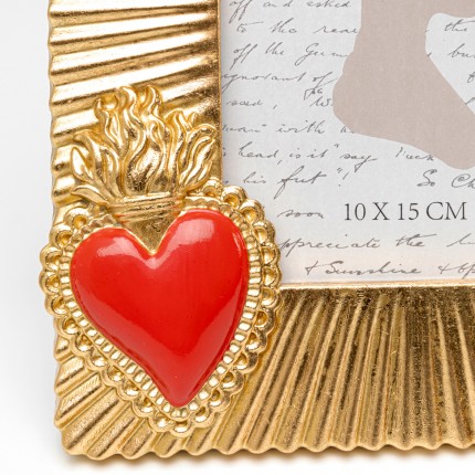 Picture Frame two flaming hearts 18x23cm Kare Design