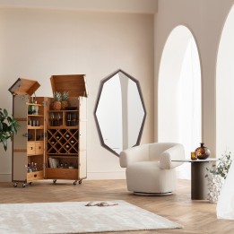Wall Mirror Octagon 150x90cm coffee Kare Design