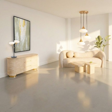 Table basse Travertino 80x80cm Kare Design