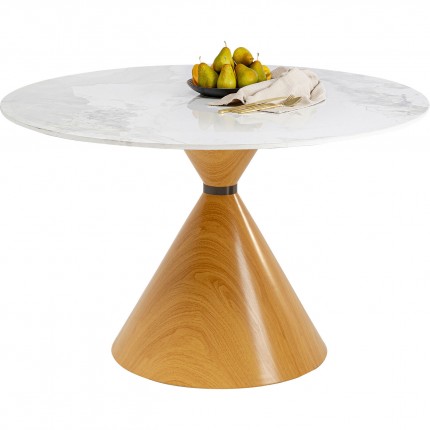 Eettafel Cono Ø120cm keramiek eik Kare Design