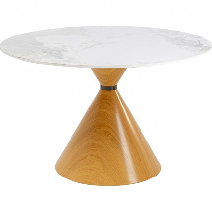 Table Cono 120cm céramique chêne Kare Design