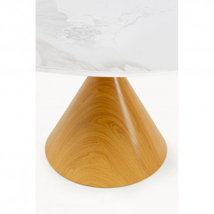 Table Cono Ø120cm ceramic oak Kare Design