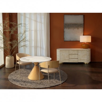 Eettafel Cono Ø120cm keramiek eik Kare Design