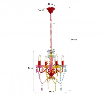Pendant Lamp Starlight 4 arms Kare Design
