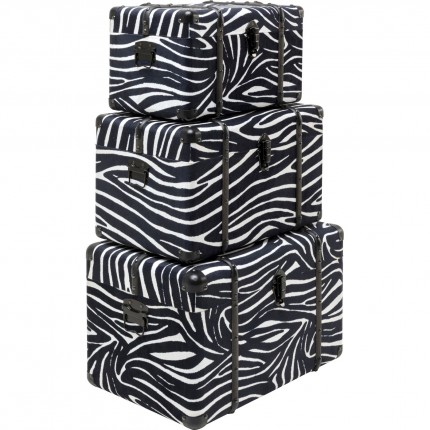 Koffer Wild Animal zebra (3/Set) Kare Design