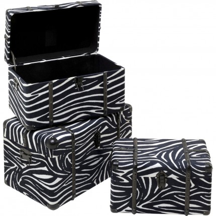Koffer Wild Animal zebra (3/Set) Kare Design